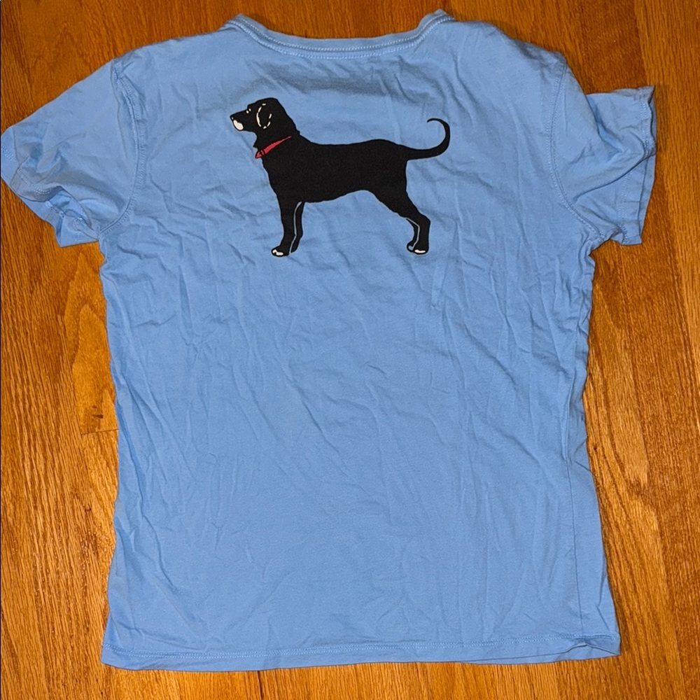 The Black Dog Blue and Black Short Sleeve Tee